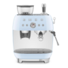 Smeg EGF03 Semi-Automatic Espresso Machine with Built-In Grinder, Dual Thermoblock, 50’s Retro Style – Pastel Blue (120 V)