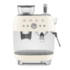 Smeg EGF03 Semi-Automatic Espresso Machine with Built-In Grinder, Dual Thermoblock, 50’s Retro Style – Cream (120 V)
