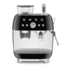 Smeg EGF03 Semi-Automatic Espresso Machine with Built-In Grinder, Dual Thermoblock, 50’s Retro Style – Black (120 V)