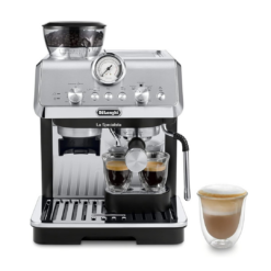 De'Longhi La Specialista Espresso Machine with Grinder, Milk Frother, 1450W, Barista Kit - Stainless Steel, Black