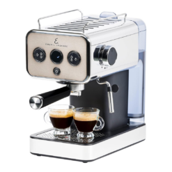 Emeril Lagasse Semi-Automatic 15-Bar Pro Espresso Machine with Milk Frother Steam Wand, Stainless Steel Finish