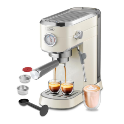 Gevi Commercial Espresso and Coffee Makers, Professional Espresso Maker Latte Machine, Beige