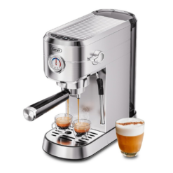 Gevi Commercial Espresso and Coffee Makers, Professional 20 Bar Espresso Maker, Sterling Silver