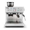 Gevi Dual Boiler Espresso Machine with Built-in Grinder, 58mm Commercial Portafilter, Sterling Silver