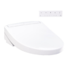 TOTO WASHLET S5 Electronic Bidet Toilet Seat with Instantaneous Water Heating, Elongated, Cotton White - SW3446#01
