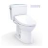 TOTO Drake WASHLET+ Two-Piece Elongated 1.6 GPF Universal Height TORNADO FLUSH Toilet - MW7763446CSFG#01