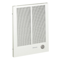 Broan-NuTone 194 High Capacity Wall Heater, White Painted Grille, 3000/1500 Watt 240 VAC, Covers 300 sq. ft.