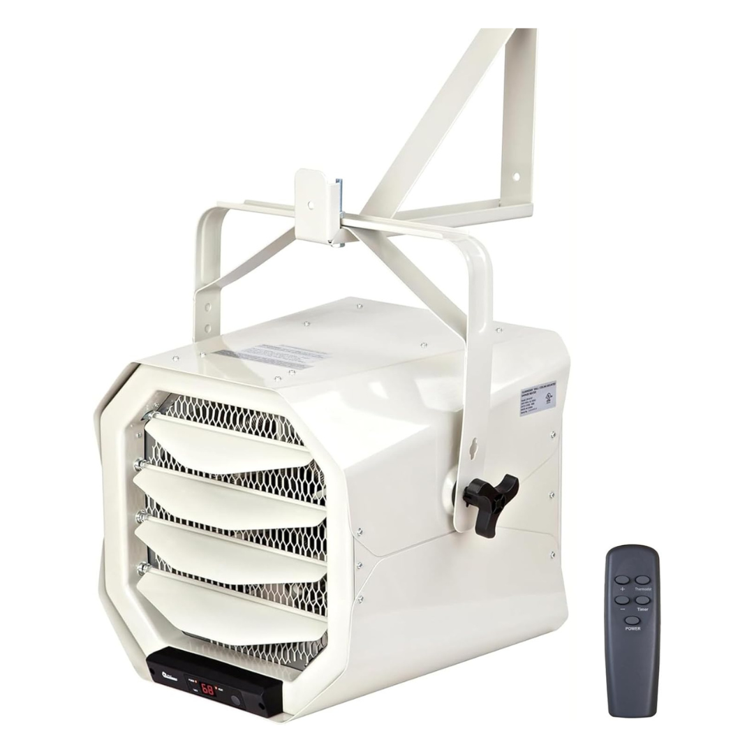 DR. INFRARED HEATER DR-910F 10,000-Watt 240V Heavy-Duty Hardwired Shop Garage Heater Wall/Ceiling Mounted