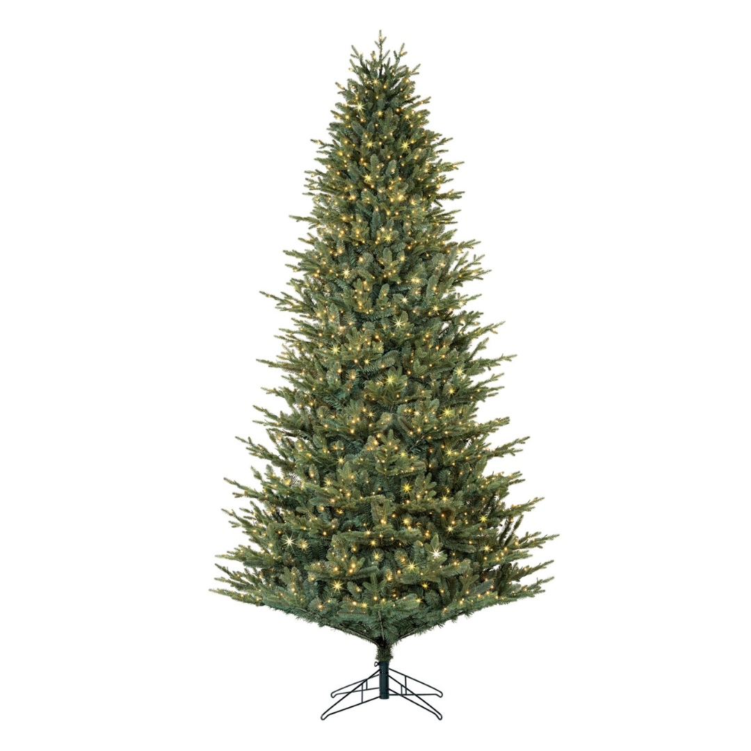GE 9-ft Montana Fir Pre-lit Artificial Christmas Tree with White LED Lights