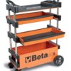 Beta C27S 27-in W x 36-in H x 12-in D 2 -Drawer Orange Steel Rolling Tool Box
