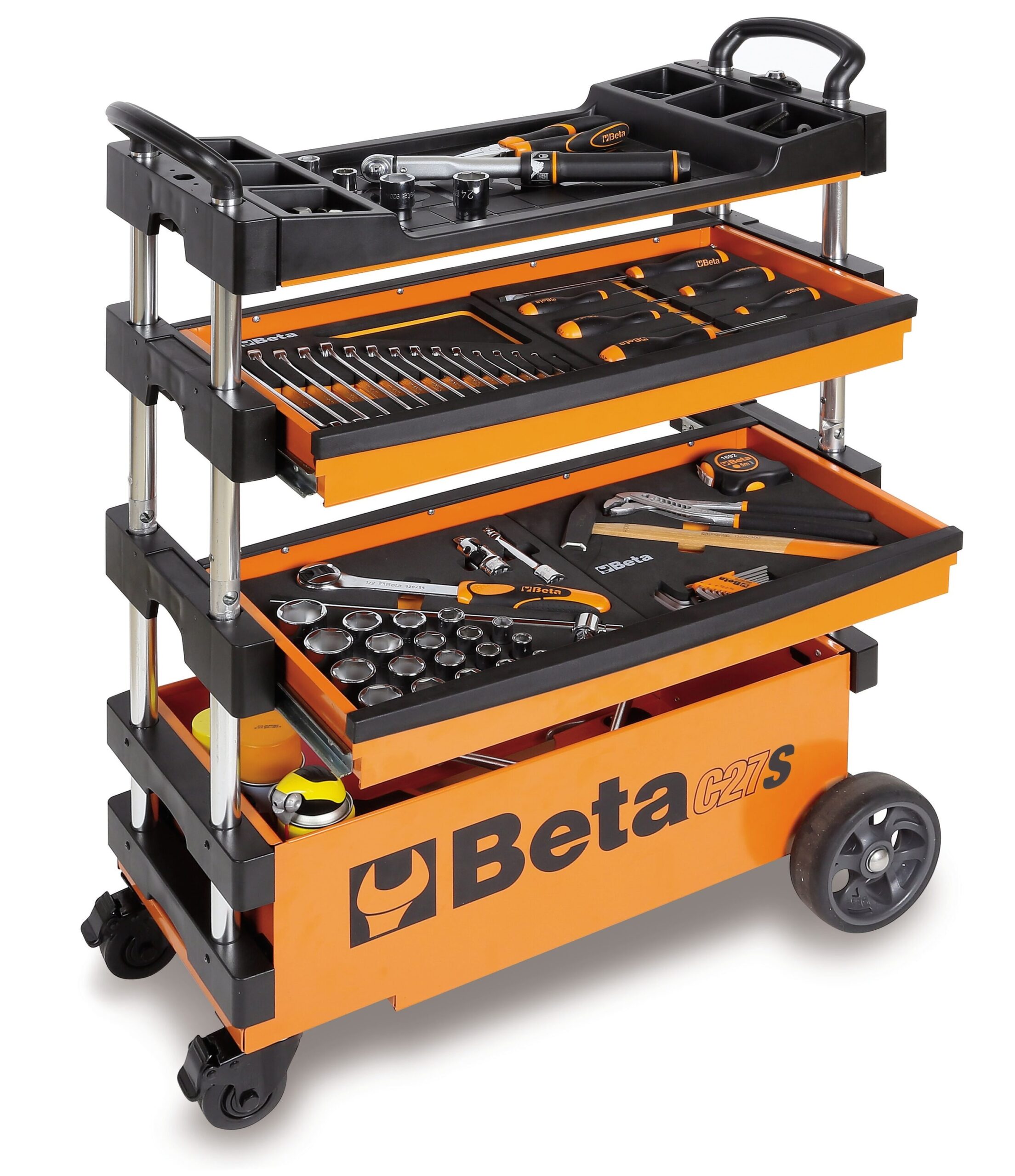 Beta C27S 27-in W x 36-in H x 12-in D 2 -Drawer Orange Steel Rolling Tool Box