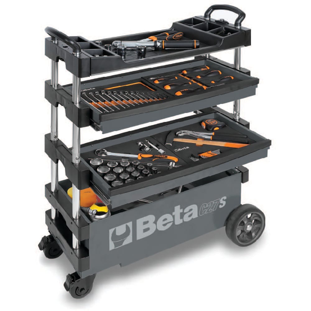 Beta C27S 27-in W x 36-in H x 12-in D 2 -Drawer Gray Steel Rolling Tool Box