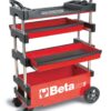 Beta C27S 27-in W x 36-in H x 12-in D 2 -Drawer Red Steel Rolling Tool Box