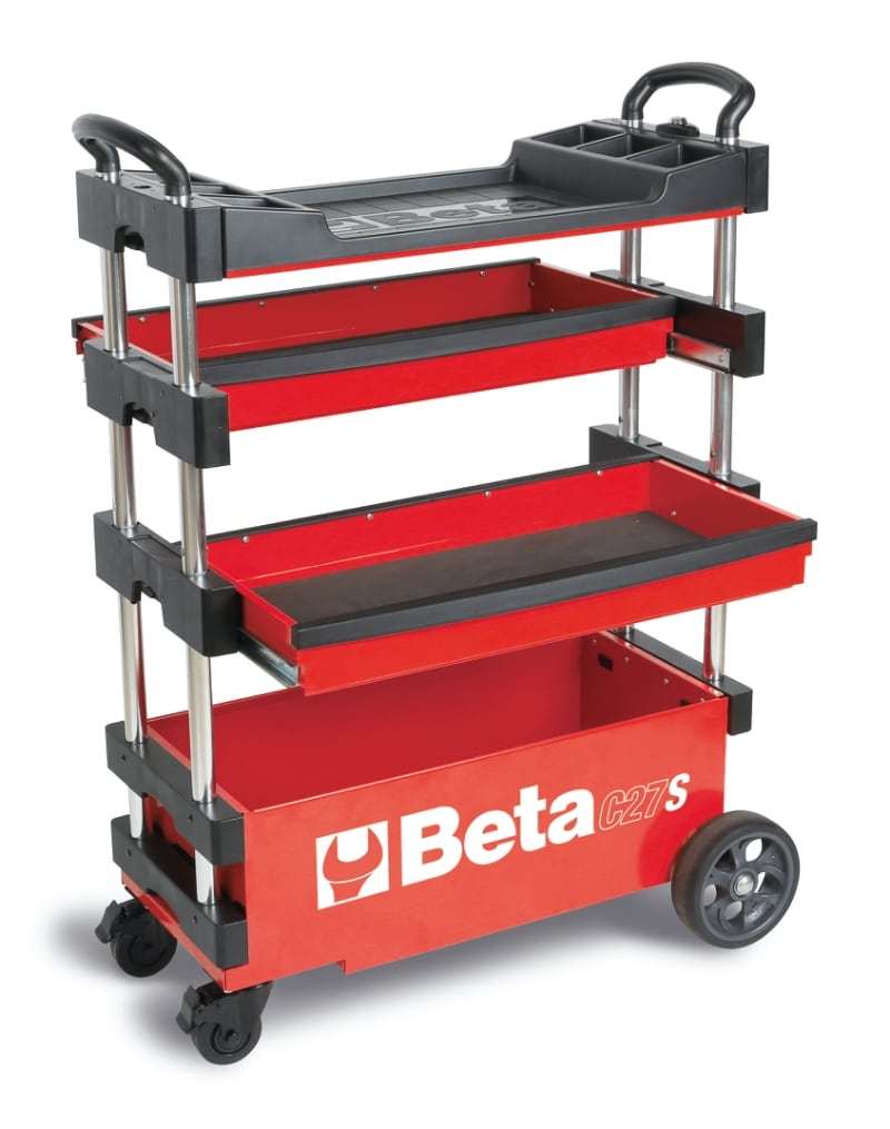 Beta C27S 27-in W x 36-in H x 12-in D 2 -Drawer Red Steel Rolling Tool Box