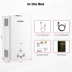 Camplux 16L 4.22-GPM 110,000-BTU Outdoor Portable Liquid Propane Tankless Water Heater