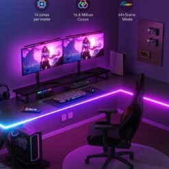 Govee RGBIC Neon Rope Lights for Desks, 16.4ft LED Gaming Desk Lights, Neon LED Strip Lights Syncing