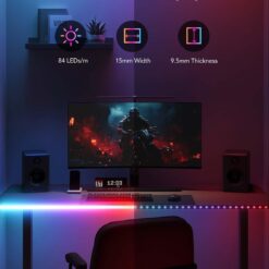 Govee RGBIC Neon Rope Lights for Desks, 16.4ft LED Gaming Desk Lights, Neon LED Strip Lights Syncing