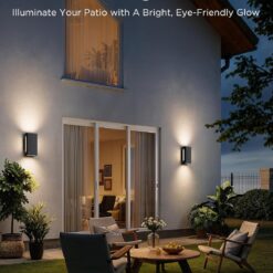 Govee Outdoor UpDown Wall Light, 2 Pack, 1200LM RGBICWW Smart Porch Lights Outdoor with 64 Scene Modes