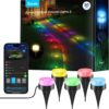 Govee Outdoor Ground Lights 2, 50ft Patio Decorations, 15 Pack RGBIC Pathway Lights with 100LM Warm White, IP67 Waterproof, 63 Scene Modes, Works with Alexa, Google Assistant