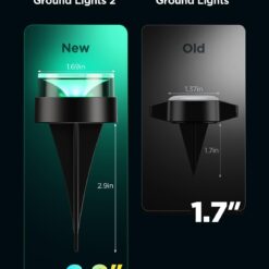Govee Outdoor Ground Lights 2, 50ft Patio Decorations, 15 Pack RGBIC Pathway Lights with 100LM Warm White, IP67 Waterproof, 63 Scene Modes, Works with Alexa, Google Assistant
