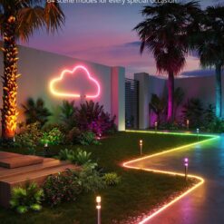 Govee Outdoor Neon Rope Lights, 32.8ft RGBIC IP67 Waterproof Patio Decorations with 64 Scene Modes, Music Sync, Flexible LED Outdoor Lights, Neon Lights Work with Alexa, Google Assistant