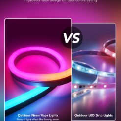 Govee Outdoor Neon Rope Lights, 32.8ft RGBIC IP67 Waterproof Patio Decorations with 64 Scene Modes, Music Sync, Flexible LED Outdoor Lights, Neon Lights Work with Alexa, Google Assistant