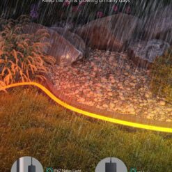 Govee Outdoor Neon Rope Lights, 65.6ft RGBIC IP67 Waterproof Outdoor Decorations with 64 Scene Modes, Music Sync, Flexible LED Lights, Neon Lights Work with Alexa, Google Assistant