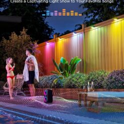 Govee Outdoor Deck Lights, Smart WiFi Outdoor Lights Work with Alexa, Google, Matter, App Control, Wired 18 Packs (112ft)