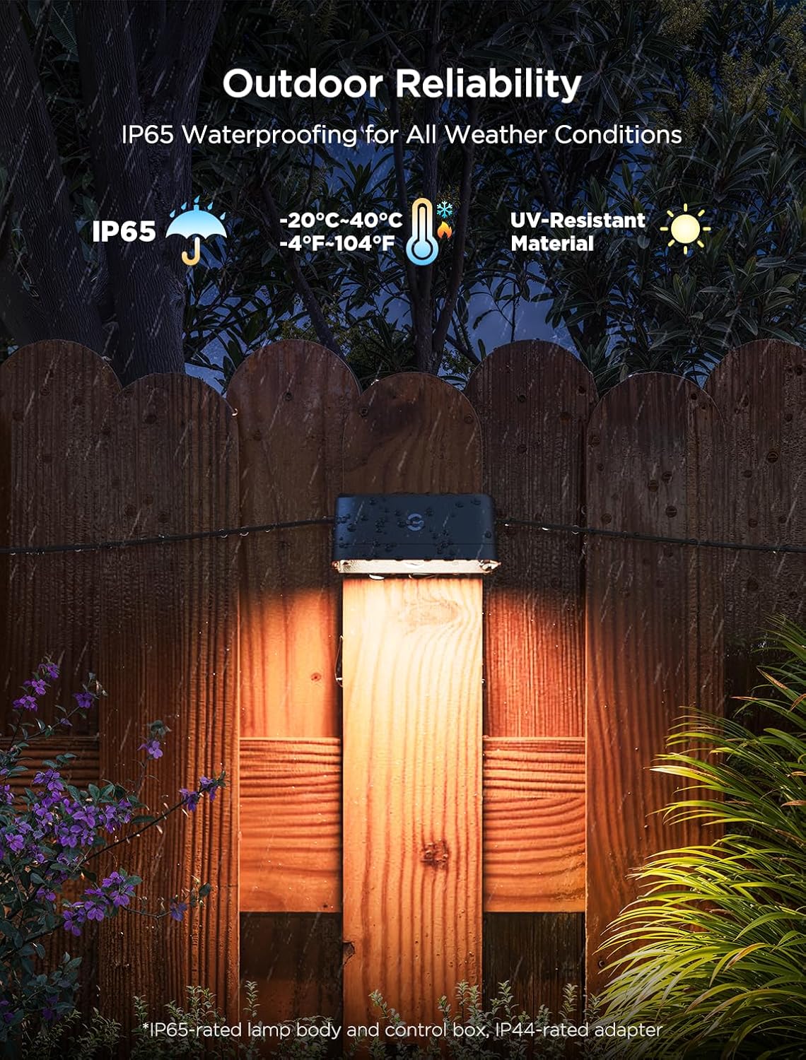 Govee Outdoor Deck Lights, Smart WiFi Outdoor Lights Work with Alexa, Google, Matter, App Control, Wired 18 Packs (112ft)