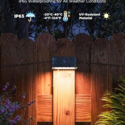 Govee Outdoor Deck Lights, Multicolor Outdoor Fence Lights, IP65 Waterproof Outdoor Lights with Smart Control, Preset Sences, Music Mode for Patio Decor, Wired 12 Packs (72ft)