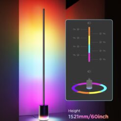 Govee Floor Lamp 2 with Matter, RGBIC, Warm Cool White LED, Alexa Compatible, 1725lm, Music Sync, Scene Modes, Smart Floor Lamp for Living Room, Bedroom, Black(1 Pack)