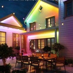 Govee Outdoor LED Strip Lights RGBIC with Warm and Cold White, 98.4ft 2.4G WiFi Smart Outdoor Lights, IP65 Waterproof, Work with Alexa and Google Assistant, App Control, for Porch, Patio, Eave, Party