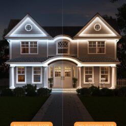 Govee Outdoor LED Strip Lights RGBIC with Warm and Cold White, 98.4ft 2.4G WiFi Smart Outdoor Lights, IP65 Waterproof, Work with Alexa and Google Assistant, App Control, for Porch, Patio, Eave, Party