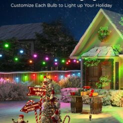 Govee Smart Outdoor String Lights 2, 144ft Outdoor Lights with Dimmable Warm White LED Bulbs, 47 Scene Modes for Patio, Backyard, Balcony, IP65 Waterproof, Works with Alexa, App Control