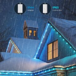 Govee Outdoor LED Strip Lights, 45 RGBIC LED Lights 100FT String Lights with 65 Scene Modes, Work with Alexa, Google, APP Control, IP65 Waterproof