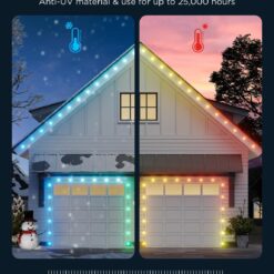 Govee Outdoor LED Strip Lights, 45 RGBIC LED Lights 100FT String Lights with 65 Scene Modes, Work with Alexa, Google, APP Control, IP65 Waterproof