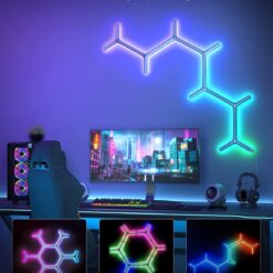 Govee Glide Y RGBIC LED Wall Lights, Smart Wi-Fi Gaming Lights with Music Sync, DIY and Timer Feature, LED Lights for Gaming Room, Wall Light 7 Pack