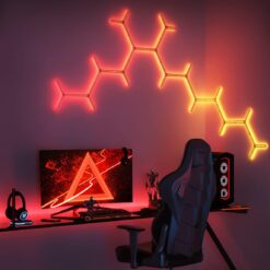 Govee Glide Y RGBIC LED Wall Lights, Smart Wi-Fi Gaming Lights with Music Sync, DIY and Timer Feature, LED Lights for Gaming Room, Wall Light 7 Pack