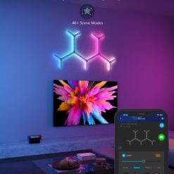 Govee Glide Y RGBIC LED Wall Lights, Smart Wi-Fi Gaming Lights with Music Sync, DIY and Timer Feature, LED Lights for Gaming Room, Wall Light 7 Pack