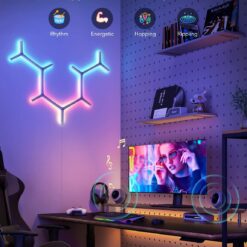 Govee Glide Y RGBIC LED Wall Lights, Smart Wi-Fi Gaming Lights with Music Sync, DIY and Timer Feature, LED Lights for Gaming Room, Wall Light 7 Pack