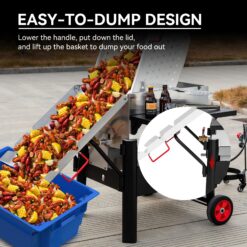 Creole Feast 90 QT Single Sack Crawfish Boiler 2 -Burner Propane 20-lb. tank Electronic Aluminum Boiler