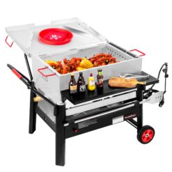 Creole Feast 150 Qt Double Sack Crawfish Boiler 2 -Burner Propane 20-lb. tank Electronic Aluminum Boiler