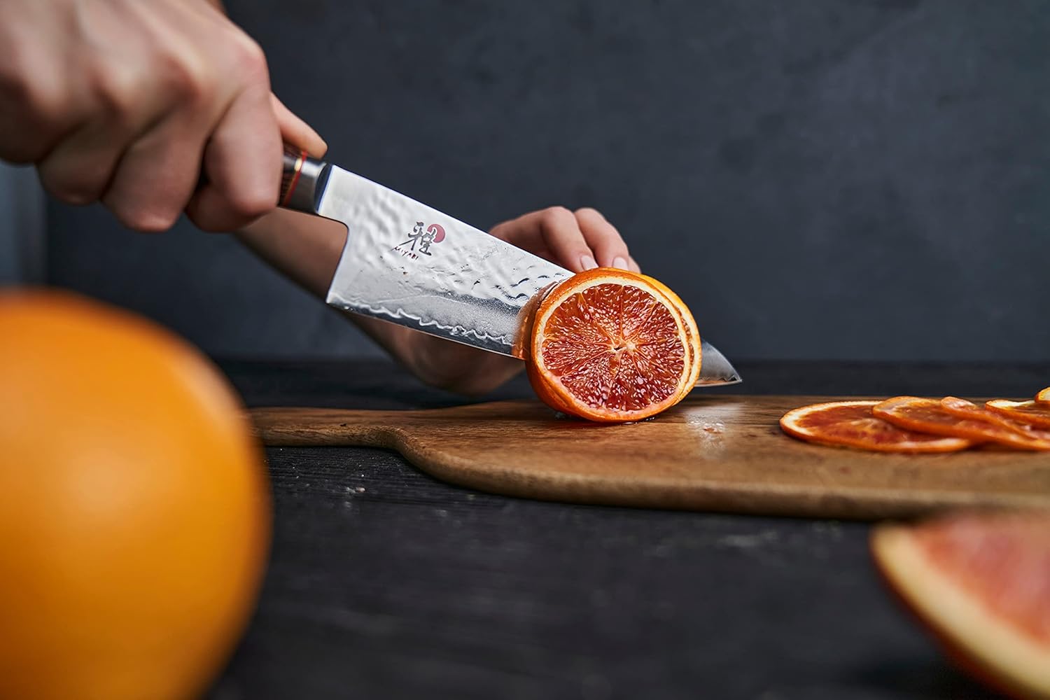 MIYABI Artisan 8-inch Chef’s Knife, Made in Japan, Sharp Hanbazuke Finish, Pakka Wood Handle