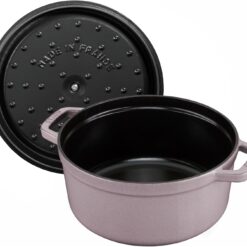 STAUB Cast Iron 7-qt Round Cocotte - Lilac