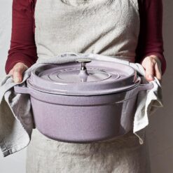 STAUB Cast Iron 7-qt Round Cocotte - Lilac