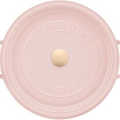 Staub Cast Iron Round Cocotte 7-quart-Peony Pink