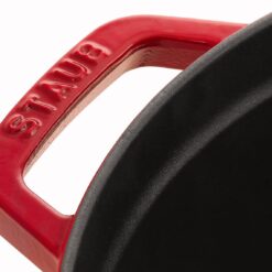 STAUB Cast Iron Dutch Oven 4-qt Round Cocotte, Serves 3-4, Cherry