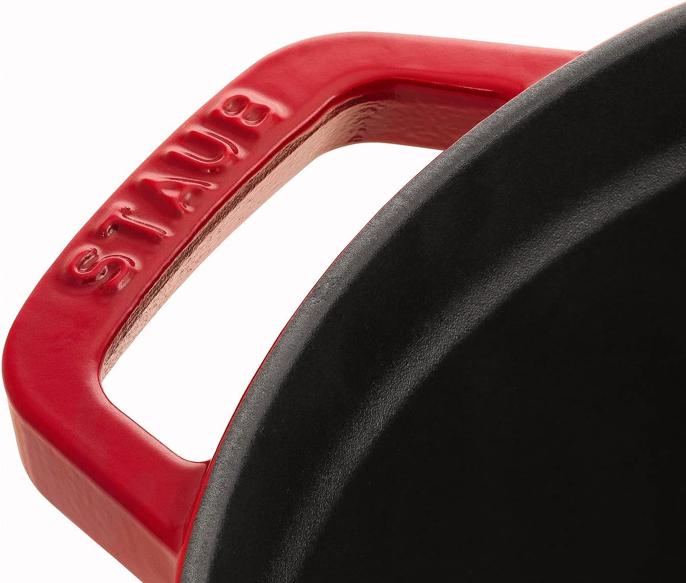STAUB Cast Iron Dutch Oven 4-qt Round Cocotte, Serves 3-4, Cherry