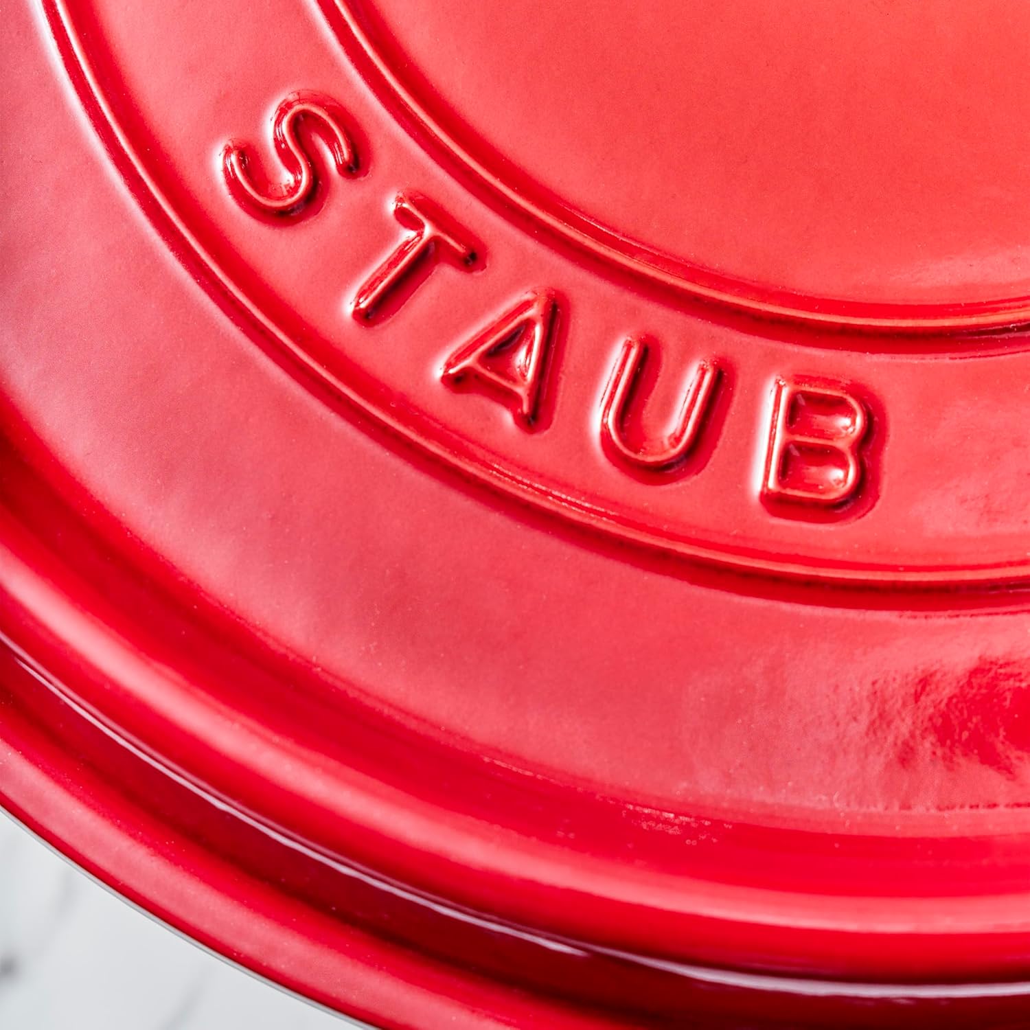 STAUB Cast Iron Dutch Oven 4-qt Round Cocotte, Serves 3-4, Cherry