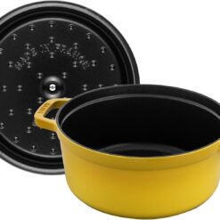 Staub Cast Iron 4-qt Round Dutch Oven - Citron